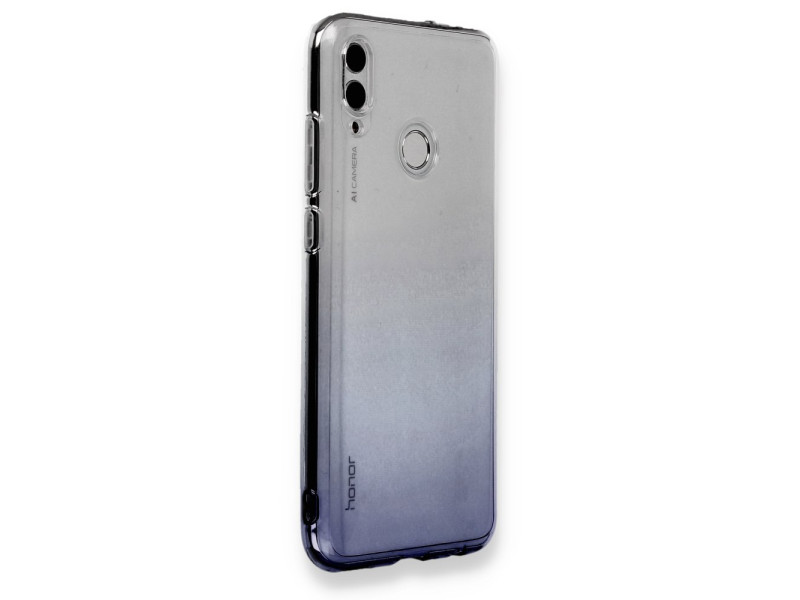Newface Huawei P Smart 2019 Kılıf Lüx Çift Renkli Silikon - Siyah