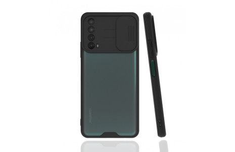 Newface Huawei P Smart 2021 Kılıf Platin Kamera Koruma Silikon - Siyah