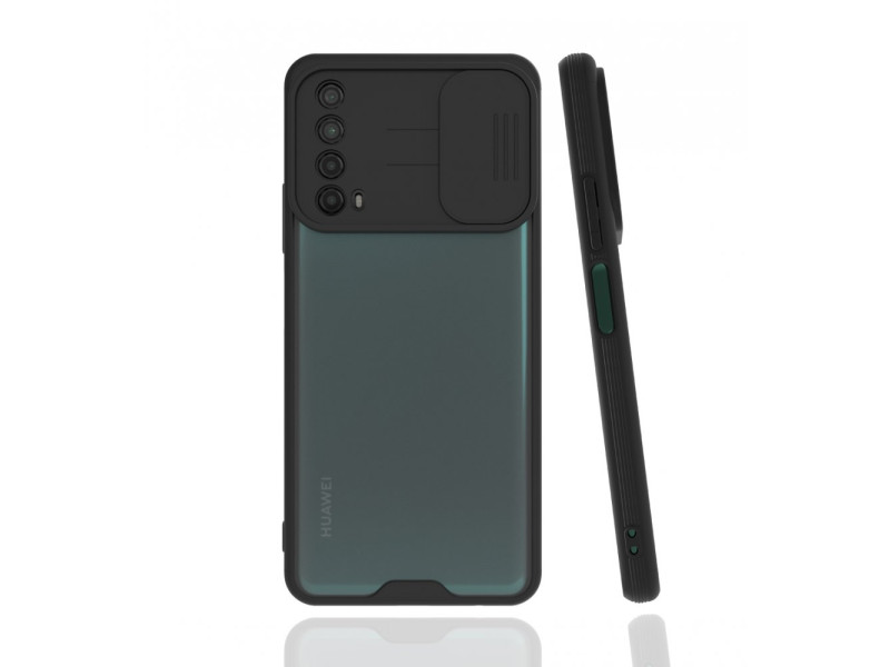 Newface Huawei P Smart 2021 Kılıf Platin Kamera Koruma Silikon - Siyah