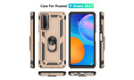 Newface Huawei P Smart 2021 Kılıf Sofya Yüzüklü Silikon Kapak - Gold