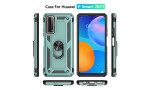 Newface Huawei P Smart 2021 Kılıf Sofya Yüzüklü Silikon Kapak - Yeşil