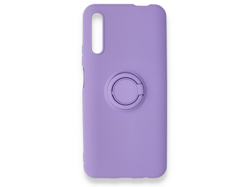 Newface Huawei P Smart Pro / Y9S Kılıf Viktor Yüzüklü Silikon - Lila