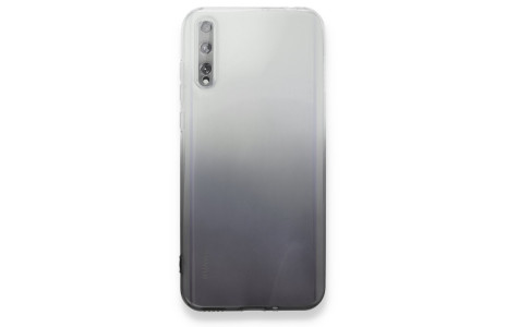 Newface Huawei P Smart S Kılıf Lüx Çift Renkli Silikon - Siyah