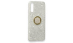 Newface Huawei P Smart S Kılıf Marble Yüzüklü Silikon - Beyaz