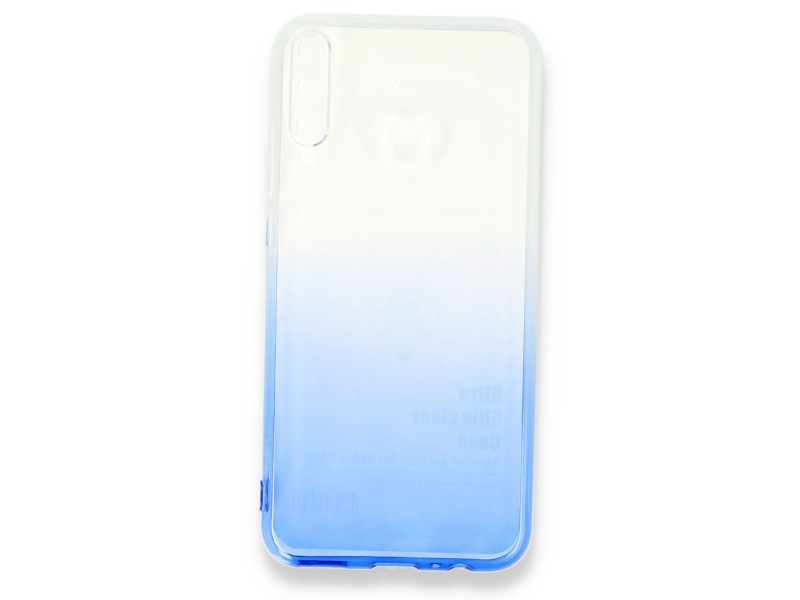 Newface Huawei P40 Lite E Kılıf Lüx Çift Renkli Silikon - Mavi