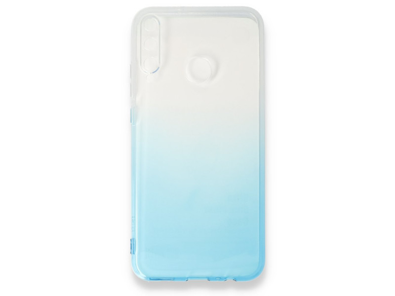 Newface Huawei P40 Lite E Kılıf Lüx Çift Renkli Silikon - Turkuaz