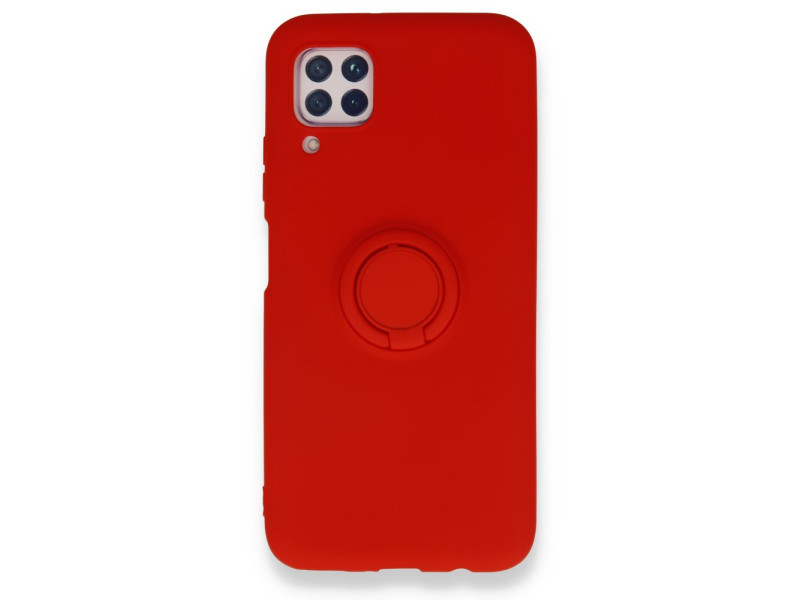 Newface Huawei P40 Lite Kılıf Viktor Yüzüklü Silikon - Kırmızı