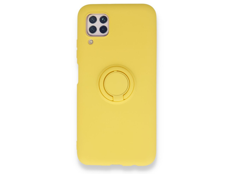 Newface Huawei P40 Lite Kılıf Viktor Yüzüklü Silikon - Sarı