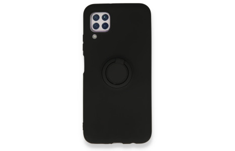 Newface Huawei P40 Lite Kılıf Viktor Yüzüklü Silikon - Siyah