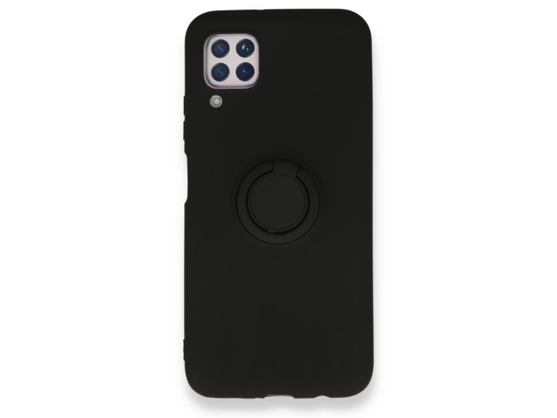 Newface Huawei P40 Lite Kılıf Viktor Yüzüklü Silikon - Siyah