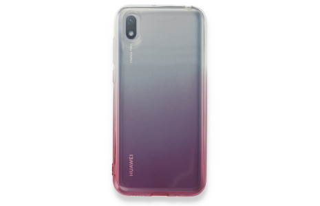 Newface Huawei Y5 2019 Kılıf Lüx Çift Renkli Silikon - Pembe
