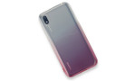 Newface Huawei Y5 2019 Kılıf Lüx Çift Renkli Silikon - Pembe