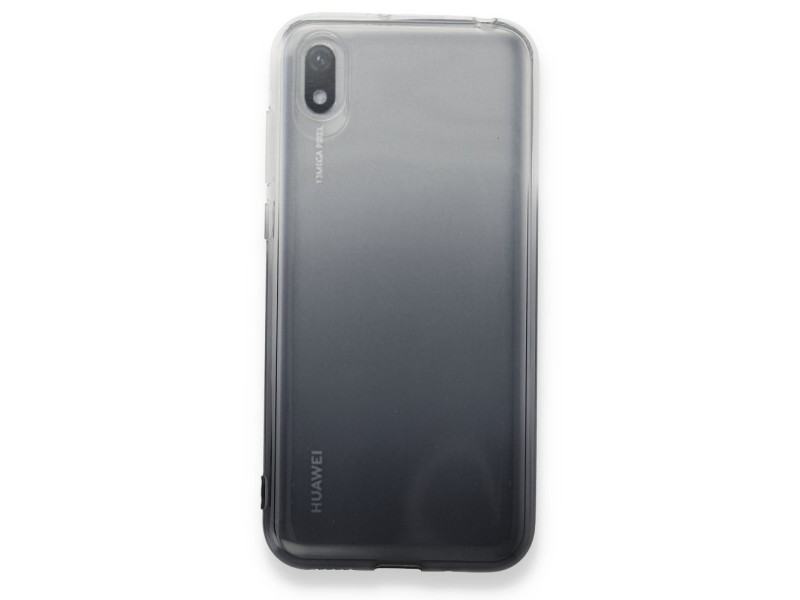 Newface Huawei Y5 2019 Kılıf Lüx Çift Renkli Silikon - Siyah
