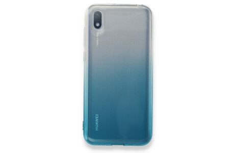 Newface Huawei Y5 2019 Kılıf Lüx Çift Renkli Silikon - Turkuaz