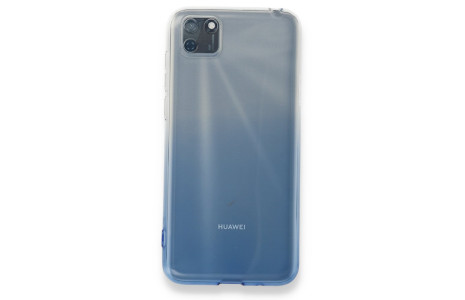 Newface Huawei Y5P Kılıf Lüx Çift Renkli Silikon - Mavi
