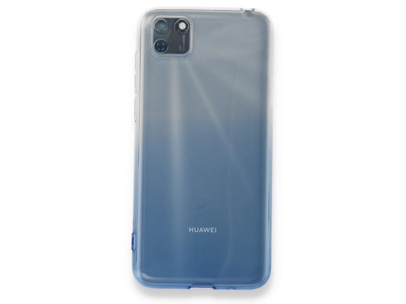 Newface Huawei Y5P Kılıf Lüx Çift Renkli Silikon - Mavi