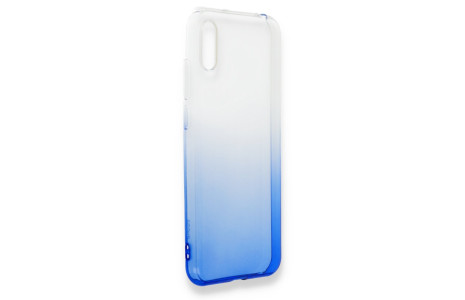 Newface Huawei Y6 2019 Kılıf Lüx Çift Renkli Silikon - Mavi