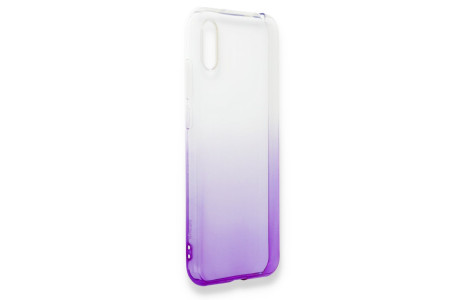 Newface Huawei Y6 2019 Kılıf Lüx Çift Renkli Silikon - Mor
