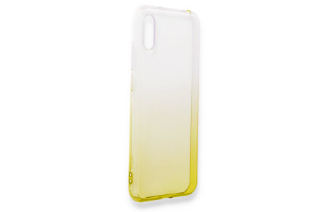 Newface Huawei Y6 2019 Kılıf Lüx Çift Renkli Silikon - Sarı