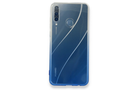 Newface Huawei Y6P Kılıf Lüx Çift Renkli Silikon - Mavi