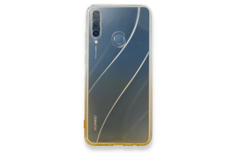 Newface Huawei Y6P Kılıf Lüx Çift Renkli Silikon - Sarı
