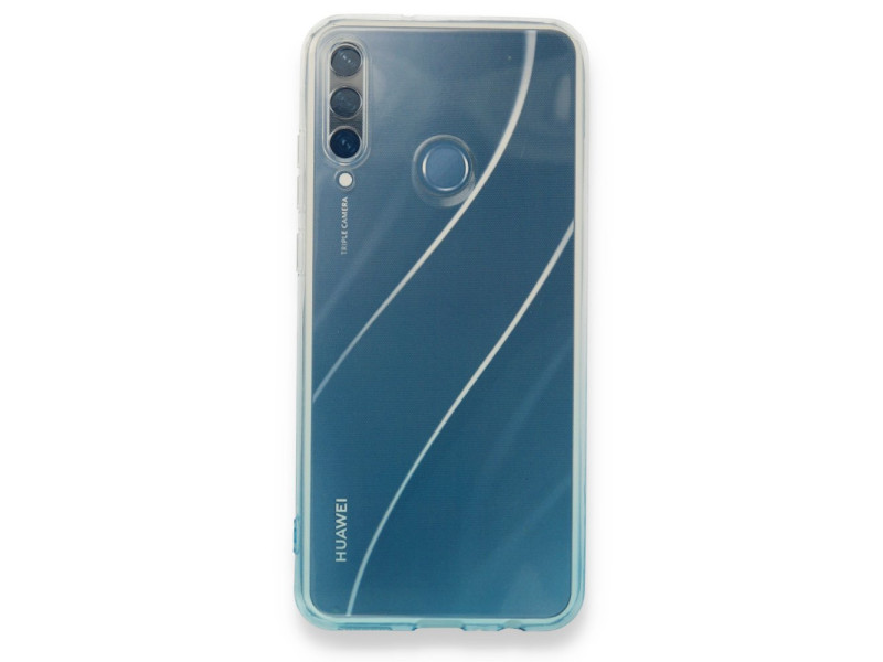 Newface Huawei Y6P Kılıf Lüx Çift Renkli Silikon - Turkuaz