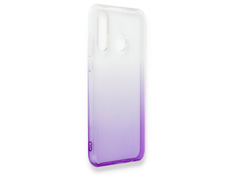 Newface Huawei Y7 2019 Kılıf Lüx Çift Renkli Silikon - Mor