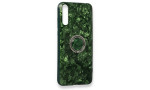 Newface Huawei Y8P Kılıf Marble Yüzüklü Silikon - Yeşil