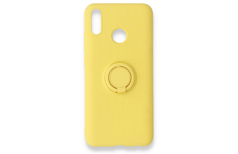 Newface Huawei Y9 2019 Kılıf Viktor Yüzüklü Silikon - Sarı