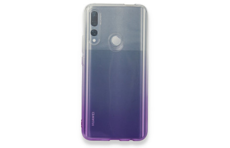 Newface Huawei Y9 Prime 2019 Kılıf Lüx Çift Renkli Silikon - Mor