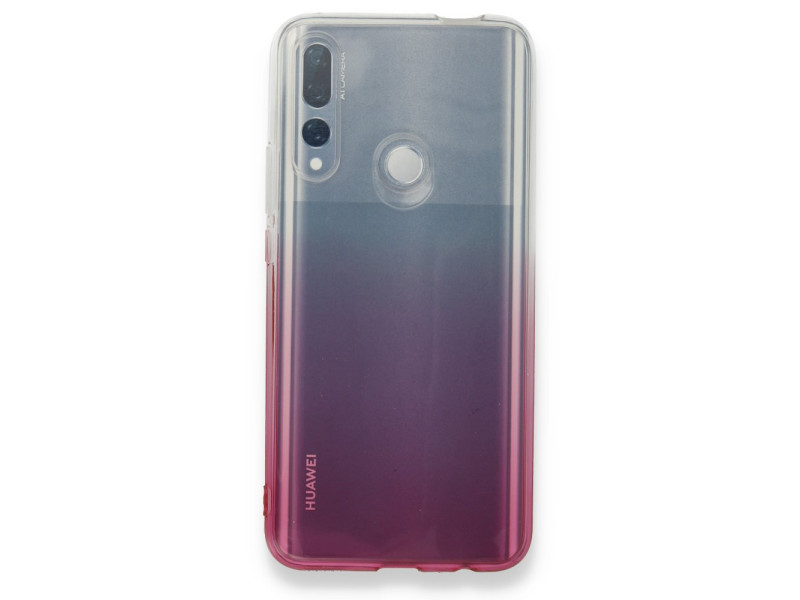 Newface Huawei Y9 Prime 2019 Kılıf Lüx Çift Renkli Silikon - Pembe