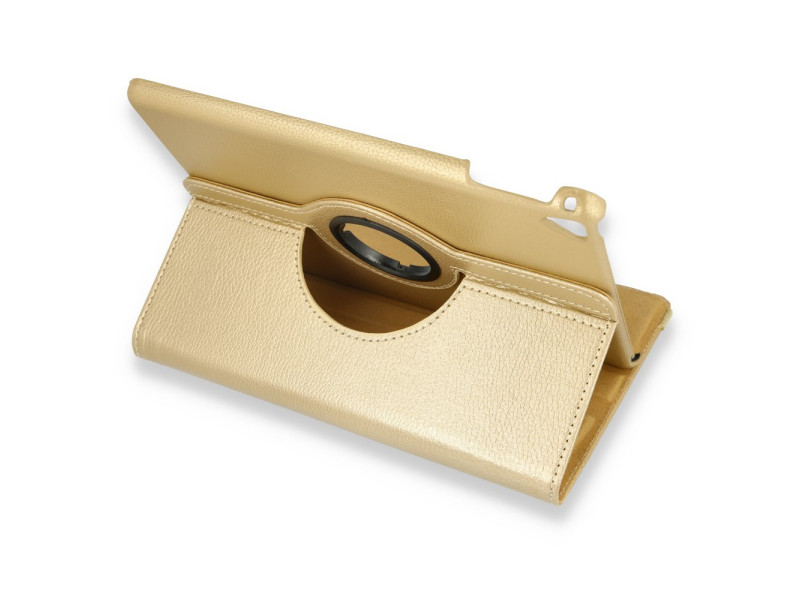 Newface iPad 9.7 (2018) Kılıf 360 Tablet Deri Kılıf - Gold