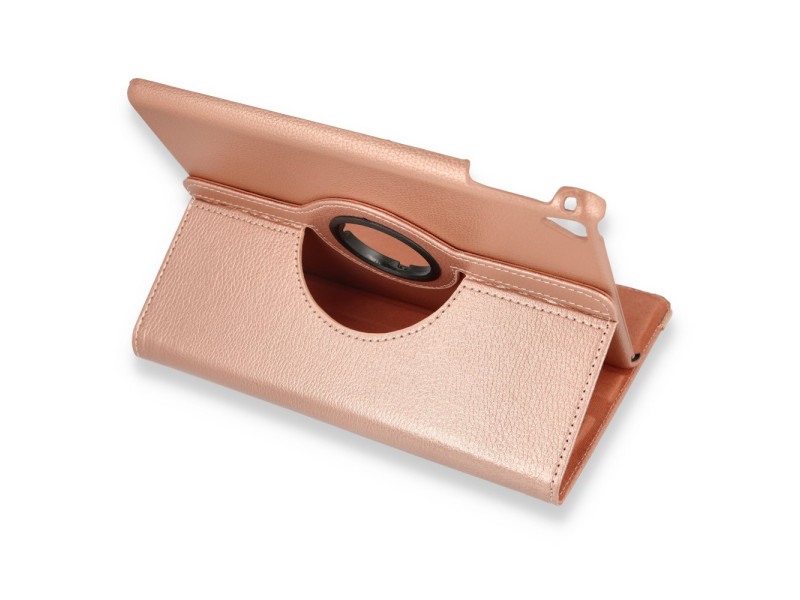 Newface iPad 9.7 (2018) Kılıf 360 Tablet Deri Kılıf - Rose Gold