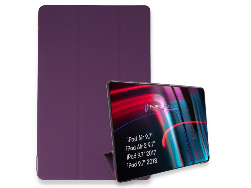 Newface iPad 9.7 (2017) Kılıf Tablet Smart Kılıf - Mor