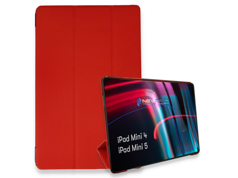 Newface iPad Mini 4 Kılıf Tablet Smart Kılıf - Kırmızı