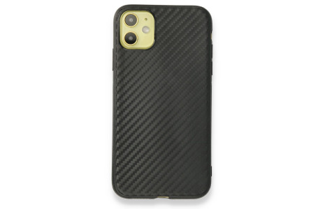 Newface iPhone 11 Kılıf Carbonix Silikon - Siyah