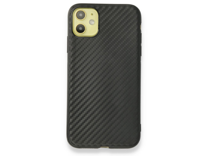 Newface iPhone 11 Kılıf Carbonix Silikon - Siyah