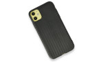 Newface iPhone 11 Kılıf Carbonix Silikon - Siyah