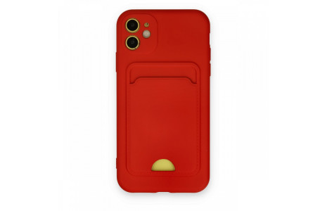 Newface iPhone 11 Kılıf Kelvin Kartvizitli Silikon - Kırmızı
