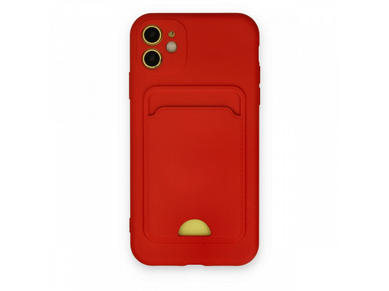 Newface iPhone 11 Kılıf Kelvin Kartvizitli Silikon - Kırmızı