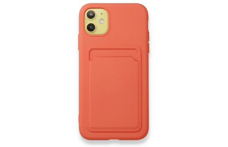 Newface iPhone 11 Kılıf Kelvin Kartvizitli Silikon - Turuncu