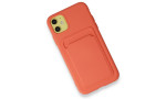Newface iPhone 11 Kılıf Kelvin Kartvizitli Silikon - Turuncu