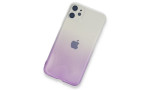 Newface iPhone 11 Kılıf Lüx Çift Renkli Silikon - Mor