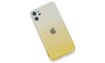 Newface iPhone 11 Kılıf Lüx Çift Renkli Silikon - Sarı
