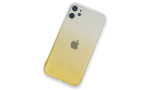 Newface iPhone 11 Kılıf Lüx Çift Renkli Silikon - Sarı