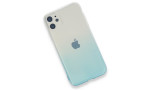Newface iPhone 11 Kılıf Lüx Çift Renkli Silikon - Turkuaz