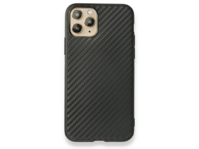 Newface iPhone 11 Pro Kılıf Carbonix Silikon - Siyah