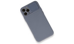 Newface iPhone 11 Pro Kılıf Color Lens Silikon - Gri