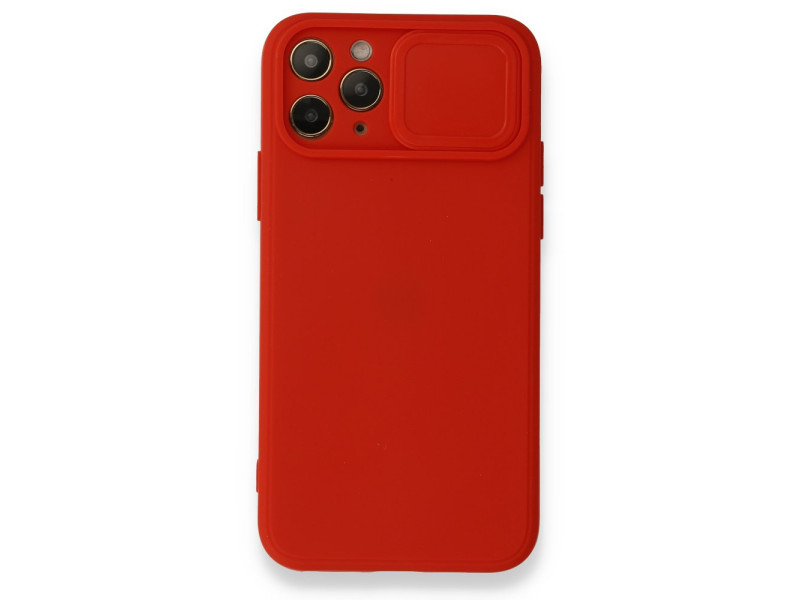 Newface iPhone 11 Pro Kılıf Color Lens Silikon - Kırmızı