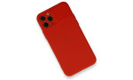 Newface iPhone 11 Pro Kılıf Color Lens Silikon - Kırmızı